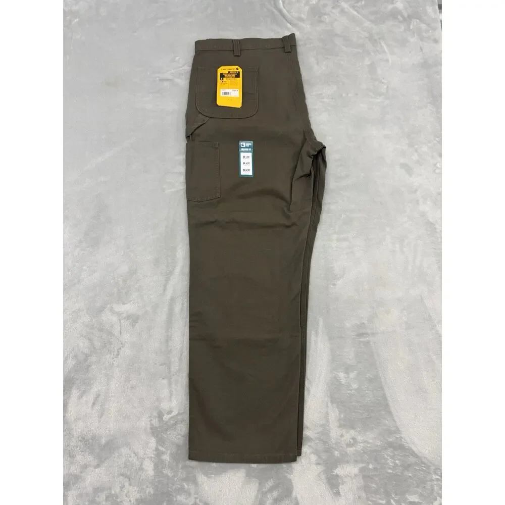 NEW Carhartt Mens Relaxed Fit Twill Utility Work Pants Dark Olive B324-M 44x32
